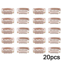 Load image into Gallery viewer, Alileader 20Pcs/Lot Clip In Hair Extension Wig Clips For Human Hair Bangs Snap Hair Clips For Extensions Metal Comb For Closure