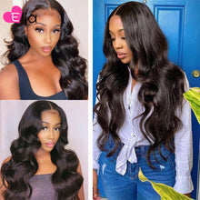 Load image into Gallery viewer, Elia 13X6 Body Wave Ombre Colored Lace Frontal Wig Human Hair Wig 180 Density Remy Peruvian 100% Human Hair For Black Women