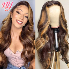 Load image into Gallery viewer, Highlight Wig Human Hair Body Wave Lace Front Wigs For Woman Human Hair 13x4 HD Lace Frontal Wig 8"-32" Colored Human Hair Wigs