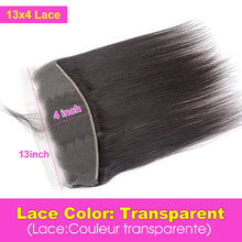 Load image into Gallery viewer, 4x4 5x5 13x4 Transparent Lace Frontal Closure Brazilian Human Hair Swiss Lace 100% Human Remy Hair Pre Plucked With Baby Hair