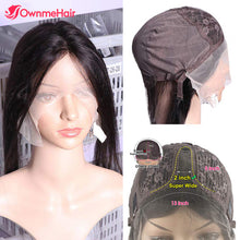 Load image into Gallery viewer, 4x4 5x5 13x4 Transparent Lace Frontal Closure Brazilian Human Hair Swiss Lace 100% Human Remy Hair Pre Plucked With Baby Hair