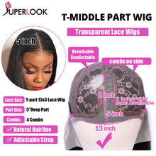 Load image into Gallery viewer, Bob Wig Short Brazilian Bone Silky Straight Human Hair Wigs For Women Natural Wig T Part Lace Bob Human Hair Wig Pre Plucked