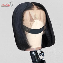 Load image into Gallery viewer, Human Hair Wigs Transparent Lace Wig Pre Plucked Bleached Knots With Baby Hair Arabella Remy T Lace Wig For Women Bob Lace Wigs