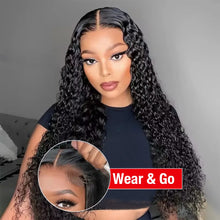 Load image into Gallery viewer, 250 Density Brazilian Loose Deep Wave 6x4 Glueless Closure Ready To Wear Human Hair Wig Preplucked Curly Pre Cut HD Lace Wigs
