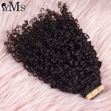 Load image into Gallery viewer, Sassy Soft 3C4A Curly Tape In Human Hair Extensions For Women YMS Burmese Raw Curly Pu Tape Ins Hair Adhesive Invisible Bundles
