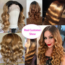 Load image into Gallery viewer, Dark Roots Blonde Body Wave Lace Front Wig Ombre Hd Lace Front Human Hair Wigs 1B/27 30 Brazilian Glueless Wig On Sale Cheap
