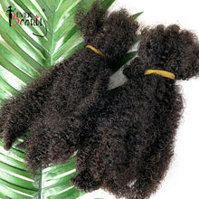 Load image into Gallery viewer, Mongolian Afro kinky Curly Hair Bulk Human Hair Bundles For Braiding Crochet 100g/pc Braids Hair No Weft Remy Ever Beauty

