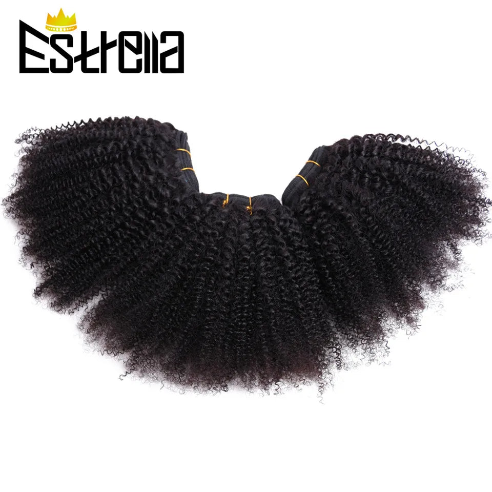 Mongolian Afro Kinky Curly Hair Bundles 8-28 inch 100% Human Hair Bundles 1/3/4 pcs Lots Remy Hair Weaves Short Curly Hair