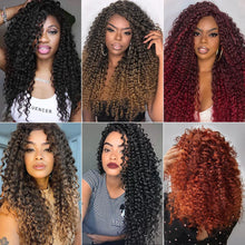 Load image into Gallery viewer, Ocean Wave Braiding Hair Extensions Crochet Braids Synthetic Hair MAZO Afro Curl Ombre Curly Blonde Water Wave Braids For Women
