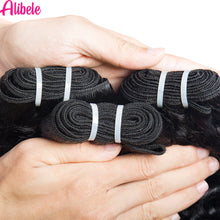 Load image into Gallery viewer, Alibele 30 32 40 Inch Deep Curly Wave Bundles 100% Human Hair Extensions 1 3 4 Bundles Deals Brazilian Deep Curly Hair Bundles
