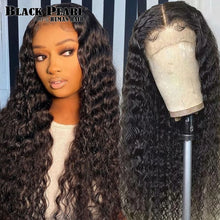 Load image into Gallery viewer, 13X5X2 Deep Wave Frontal Wig Transparent Lace Wigs Deep Curly Lace Front Human Hair Wigs T Part Brazilian Deep Wave Wig
