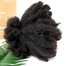 Load image into Gallery viewer, Afro Kinky Curly Locks Hair Extensions Microlocs Human Braiding Hair Bulk Hair For Braiding Double Drawn Box Crochet Braids 4C
