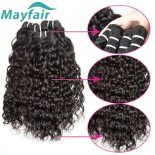 Load image into Gallery viewer, 100% Unprocessed Malaysian Remy Human Hair Weave Extensions Wet and Wavy Hair Bundles cheveux humain 12A Water Wave Bundle Deals
