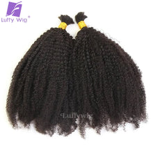 Load image into Gallery viewer, Afro Kinky Curly Bulk Human Hair for Braiding No Weft Human Hair Bundles Double Drawn Burmese Bulk Hair Human Hair Braiding
