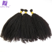 Load image into Gallery viewer, Afro Kinky Curly Bulk Human Hair for Braiding No Weft Human Hair Bundles Double Drawn Burmese Bulk Hair Human Hair Braiding
