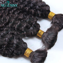 Load image into Gallery viewer, Bulk Human Hair No Weft For Braiding Curly Deep Wave Extensions Bulk Human Hair Bundles Wholesale For Boho Knotless Braids
