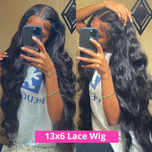 Load image into Gallery viewer, 40 Inch Body Wave 13x6 Hd Lace Frontal Wig Human Hair 360 Brazilian Pre Plucked Lace For Women 13x4 Lace Front Wigs 250 Density
