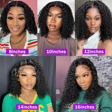 Load image into Gallery viewer, Melodie 13x6 Curly Lace Frontal Short Bob Wig Deep Wave 13x4 Lace Front Human Hair Wigs 5x5 Closure Brazilian Prepluck For Women
