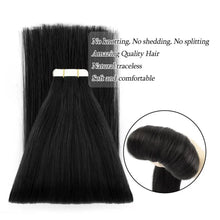 Load image into Gallery viewer, Tape in Hair Extensions Human Hair Brazilian Hair 100% Human Hair Extensions 20 Pcs Straight for Women
