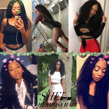 Load image into Gallery viewer, 12A Kinky Curly Bundles Human Hair Jerry Curl Hair Bundles Remy Hair Weave Brazilian Virgin Hair 3 Bundles Extension
