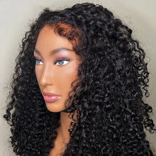 Load image into Gallery viewer, Soft 26Inch Long 180Density Natural Black Kinky Curly Lace Front Wig For Women BabyHair Heat Resistant Preplucked Daily Glueless
