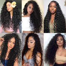 Load image into Gallery viewer, Water Wave Hair Bundles 30In Long 3 4Pcs Lot Wet And Wavy Remy Human Hair Weaves Extension Peruvian Hair Natural Black For Women
