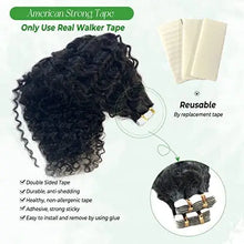 Load image into Gallery viewer, JayMay Deep Curl Tape In Human Hair Extension For Black Women Curly Tape In Hair Extension 100Gram 40pcs per Pack 100% Remy Hair
