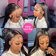 Load image into Gallery viewer, 13x4 Lace Frontal Wig Human Hair Wigs 30 Inch 13x6 Hd Transparent Straight Lace Front Wigs For Black Women Brazilian Pre Plucked
