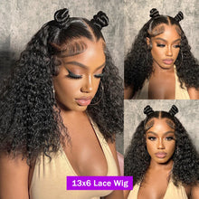 Load image into Gallery viewer, Melodie 13x6 Curly Lace Frontal Short Bob Wig Deep Wave 13x4 Lace Front Human Hair Wigs Glueless 5x5 Closure Brazilian For Women
