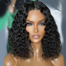 Load image into Gallery viewer, Malaysian Water Wave Short Bob Human Hair Lace Front Wig Wet And Wavy Deep Curly Bob Frontal Wigs Sandalias De Mujeres En Oferta
