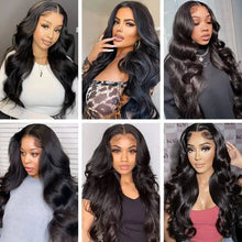 Load image into Gallery viewer, Hd Lace Frontal Wig Body Wave Wigs Human Hair Brazilian Glueless Wig Pre Plucked  5x5 HD Lace Closure Wig For Women 150 Density
