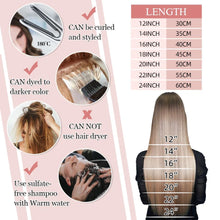 Load image into Gallery viewer, K.S WIGS Mini Tape In Human Hair Extensions Straight Seamless Skin Weft Invisible Natural Non-Remy Human Hair Adhesive Extension
