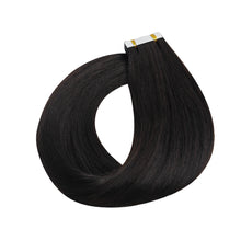 Load image into Gallery viewer, Straight Tape In Hair Extensions Skin Weft Tape in Hair Extensions Adhesive Invisible 100% Real Human Hair Natural Color 26 Inch
