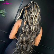 Load image into Gallery viewer, Blonde Highlight Wig 13x4 Lace Frontal Wigs For Black Women 180% Density Body Wave Human Hair Wigs Brazilian Remy Human Hair
