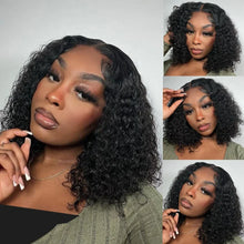 Load image into Gallery viewer, Wear And Go Short Bob Wigs For Women Water Wave Glueless Wig Ready To Go Lace Frontal Human Hair Wigs Pre Cut Lace Wig Sale 180%
