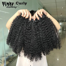 Load image into Gallery viewer, Burmese Kinky Curly Human Hair Weft Remy Mongolia Human Hair Bundles For Women Wholesale 3pcs Curl Extension Full Head Yimisunny
