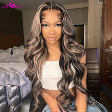 Load image into Gallery viewer, Blonde Highlight Wig 13x4 Lace Frontal Wigs For Black Women 180% Density Body Wave Human Hair Wigs Brazilian Remy Human Hair
