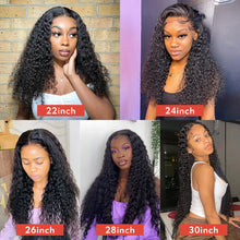 Load image into Gallery viewer, Curly Human Hair Wig 13x6 HD Lace Frontal Human Hair Wigs For Women Pre Plucked Glueless 30 40 Inch Loose Deep Wave Water wave
