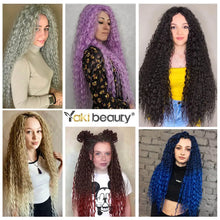 Load image into Gallery viewer, Synthetic Deep Wave Curly Crochet Twist Hair 32inch Braiding Hair Afro Curls Ombre Braid Hair Extensions Hair BY Yaki Beauty
