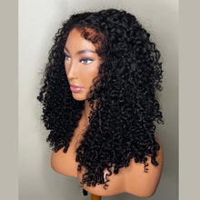 Load image into Gallery viewer, Soft 26Inch Long 180Density Natural Black Kinky Curly Lace Front Wig For Women BabyHair Heat Resistant Preplucked Daily Glueless
