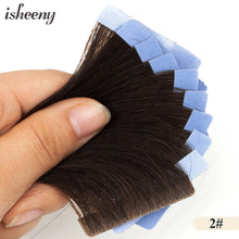 Load image into Gallery viewer, Isheeny 12&quot; 16&quot; 20&quot; PU Skin Weft Tape Hair Extensions 10pcs Invisible Tape In Hair Extensions Straight Machine Remy Human Hair
