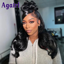 Load image into Gallery viewer, Navy Blue 13X4 13X6 Lace Front Body Wave Human Hair Wigs Transparent Lace Peruvian Remy 5X5 Closure Wigs For Women Pre Plucked
