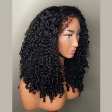 Load image into Gallery viewer, Soft 26Inch Long 180Density Natural Black Kinky Curly Lace Front Wig For Women BabyHair Heat Resistant Preplucked Daily Glueless
