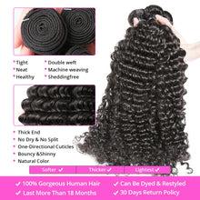 Load image into Gallery viewer, One Donor Brazilian Deep Wave Human Hair Weaves Bundles Unprocessed Curly Human Hair Extensions Long Bundles Deals For Women 10A
