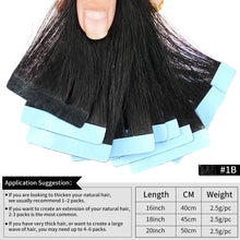 Load image into Gallery viewer, Veravicky Hair Tape In Hair Extensions Natural Human Hair Tiny Interface 4x0.8cm Skin Weft Remy 20pcs 16-24 inch For Thin Hair
