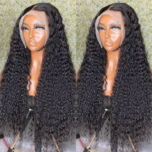 Load image into Gallery viewer, Deep Wave Frontal Wig 13x4 13x6 Hd Transparent Lace Frontal Wig Glueless 5X5 6X4 Wig 28 30 Inch Curly Lace Front Human Hair Wigs
