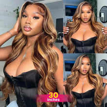 Load image into Gallery viewer, Ombre Blonde Body Wave 13x4 13x6 Lace Front Wig Highlight Wig Human Hair Brazilian Remy Wig 360 Full Lace Frontal Wigs For Women
