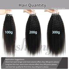 Load image into Gallery viewer, Isheeny Kinky Straight Micro Loop Ring Human Hair Extensions 12&quot;-26&quot; Brazilian Coarse Micro Link Hair Extensions 100% Human Hair
