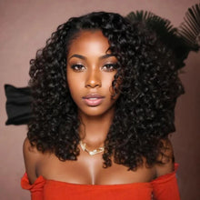 Load image into Gallery viewer, Malaysian Water Wave Short Bob Human Hair Lace Front Wig Wet And Wavy Deep Curly Bob Frontal Wigs Sandalias De Mujeres En Oferta

