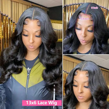 Load image into Gallery viewer, HD Transparent 13x4 13x6 Body Wave Lace Front Wig Pre Plucked 360 Lace Frontal Wig Human Hair Wigs For Women 4x4 Closure Wig
